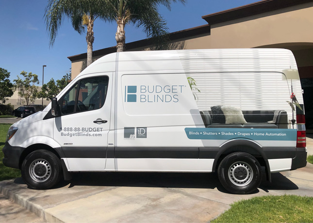 budget blinds installer van