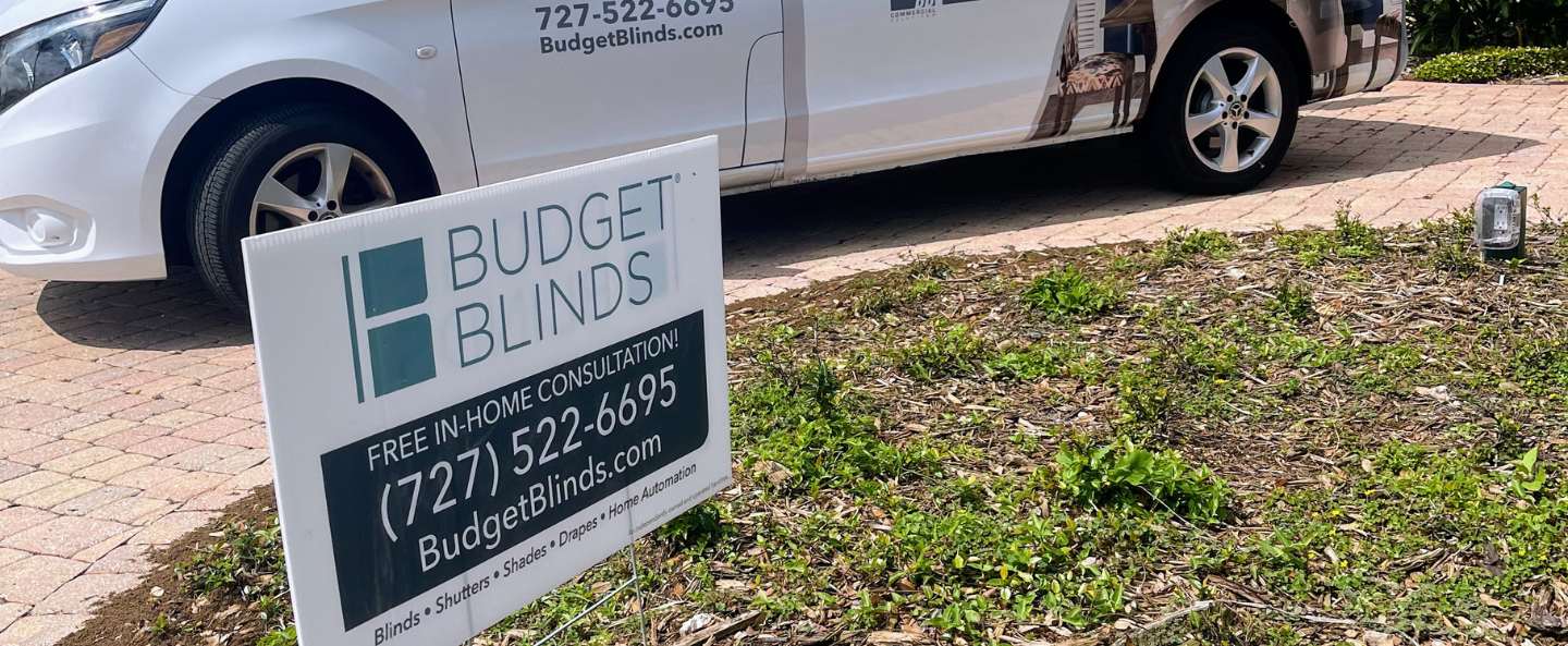 Yard sign Budget Blinds