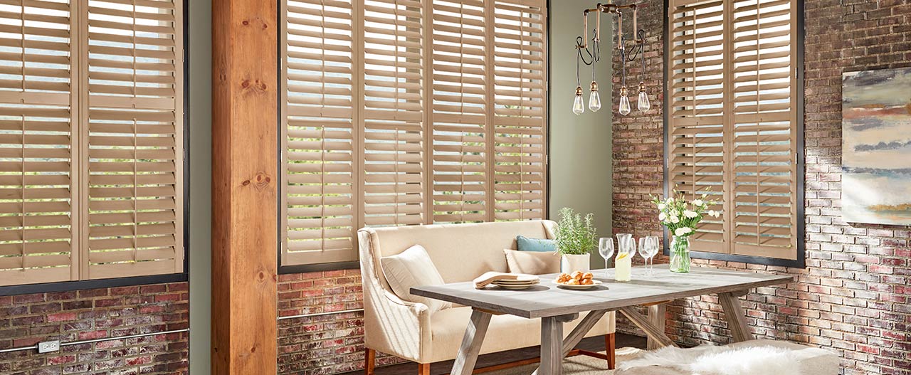 Tan Wood Shutters