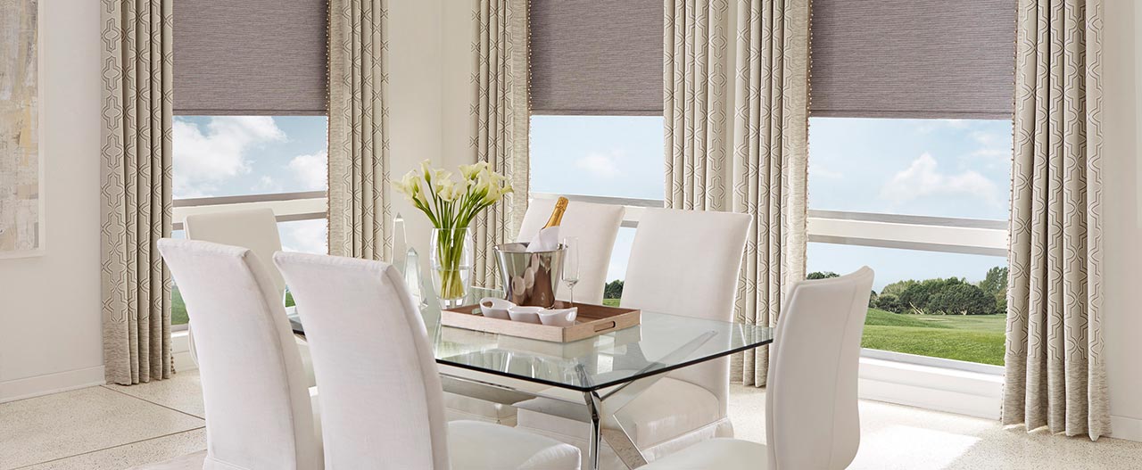  Pattern Drapes Dining Room