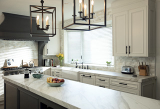 White Shaker Kitchen With Gold Accents - Goffstown, NH - Norfolk