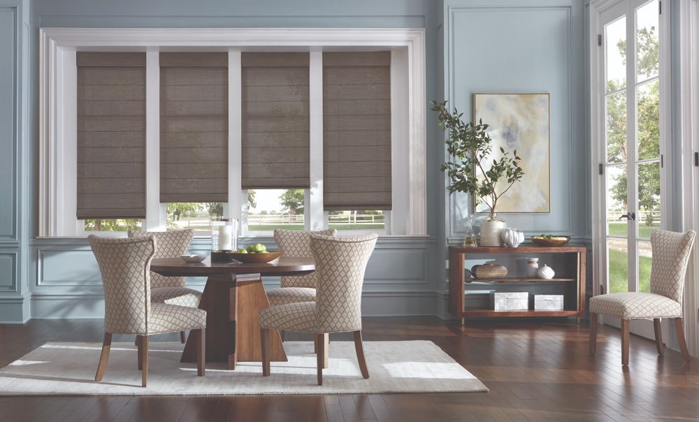 Roman Shades in Dining Room