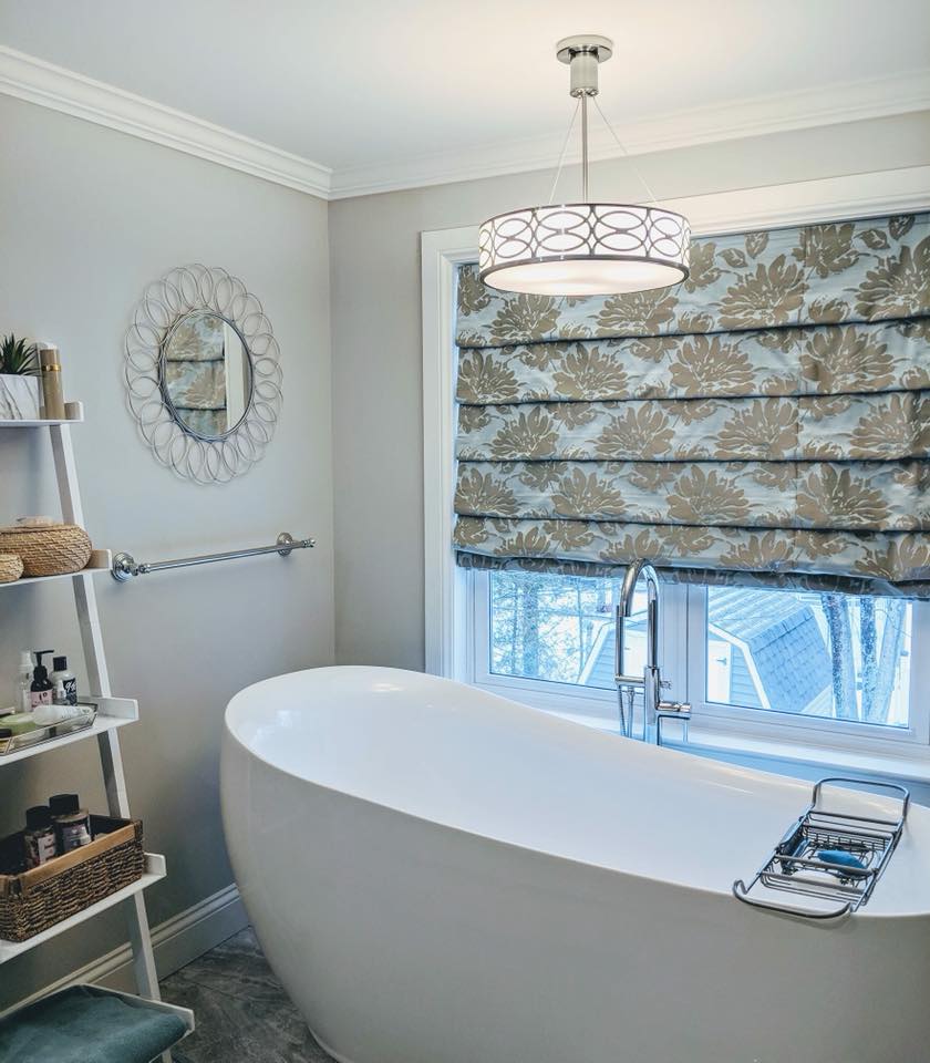 Roman Shade in Bathroom