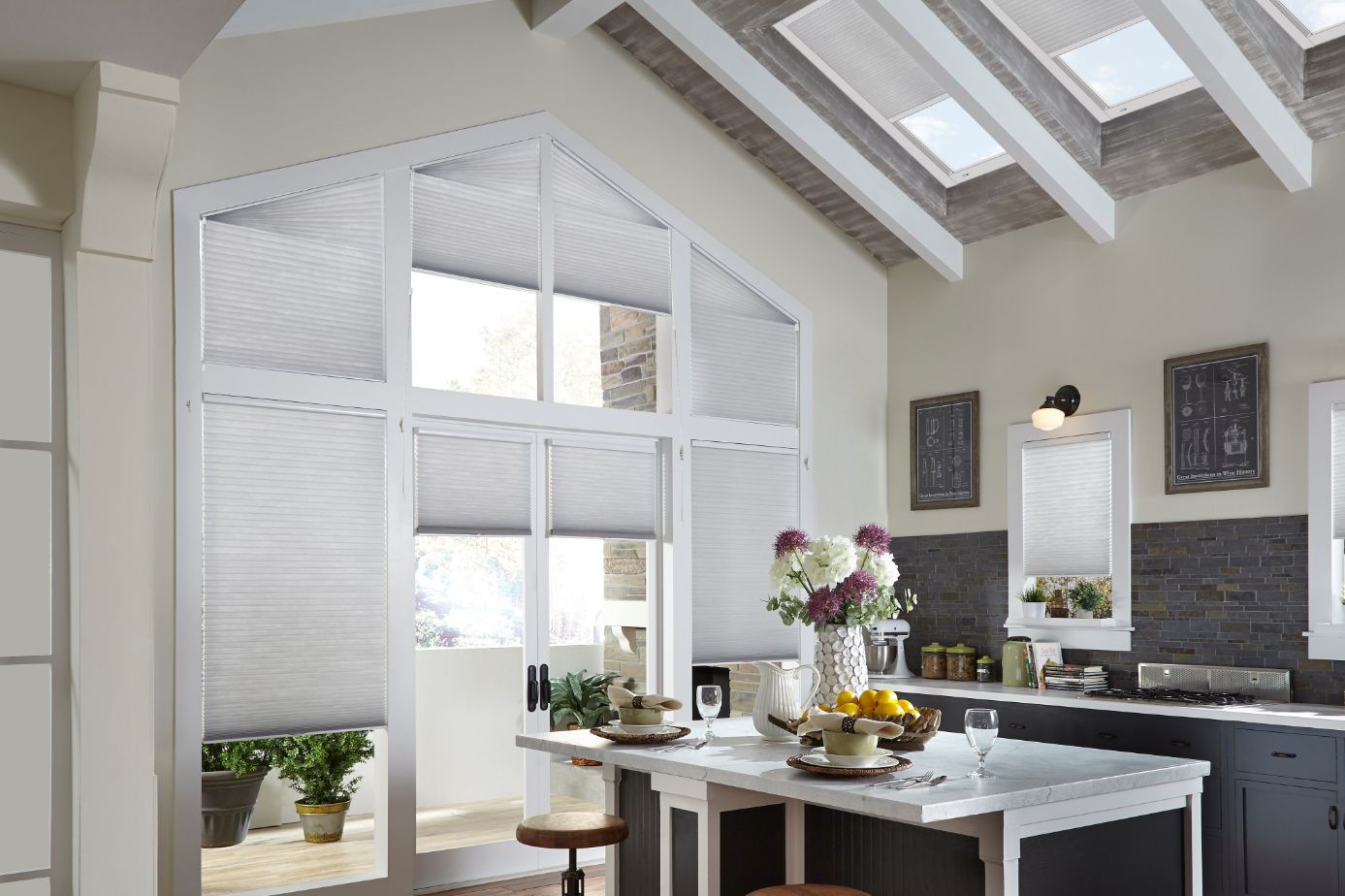 Cellular Shades Skylight Kitchen Lafayette