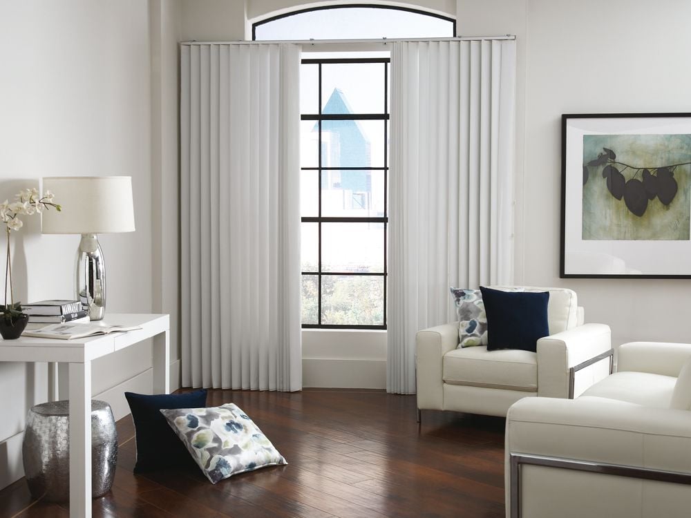 Vertical Blinds in Living Room