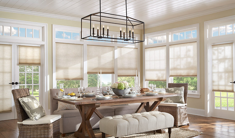 White Shades For Dining Room Windows