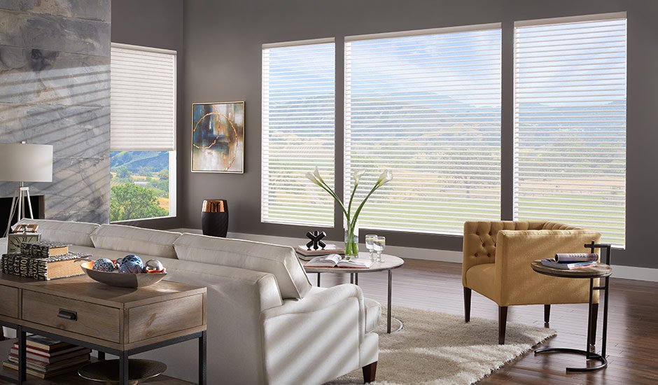 custom window treatments for living rooms  budget blinds