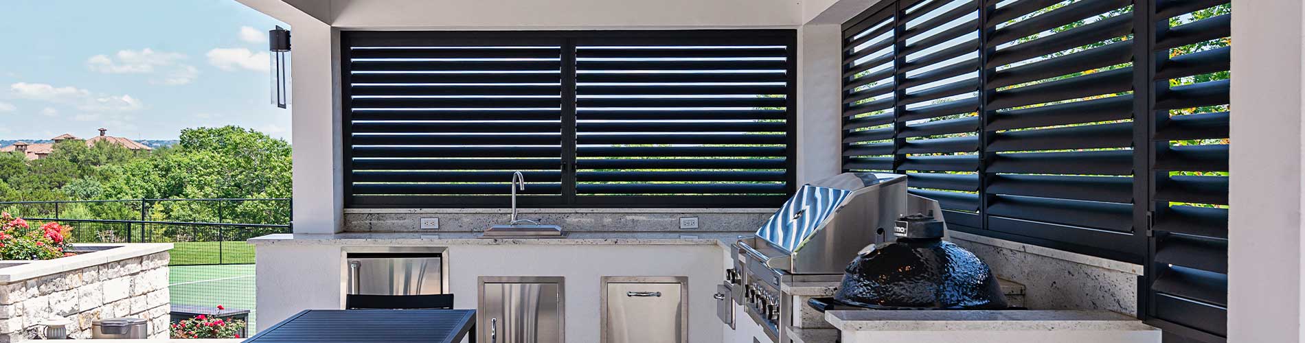 Outdoor Waterproof Electric Double Roll Blinds and Window Curtain For Home